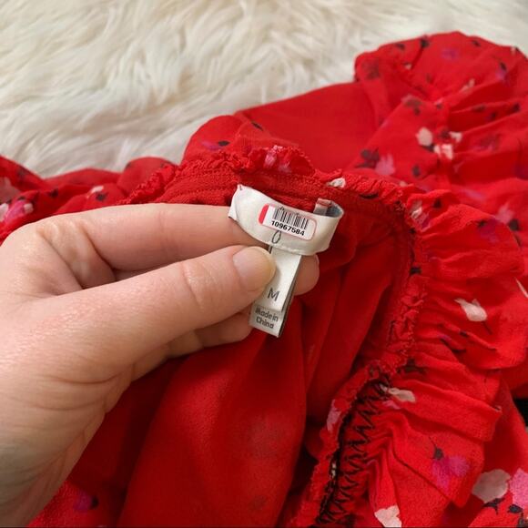 Joie Hafsa One Shoulder Asymmetrical Midi Dress Ruched Patterned sz M - Picture 11 of 13